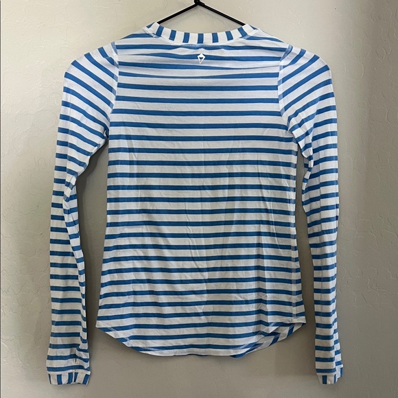 Ivivva Blue and White Striped Long Sleeve Top - Picture 4 of 4